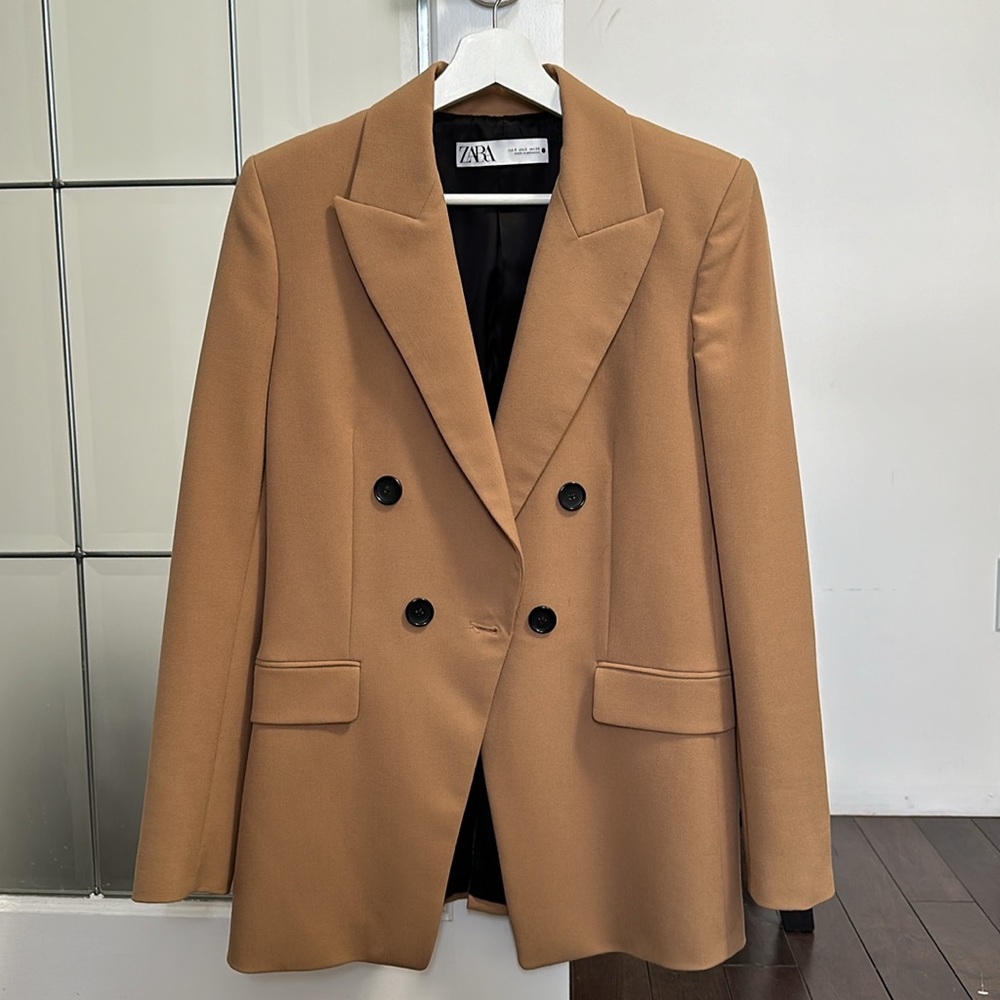 Zara Tailored Double Breasted Blazer Jacket small like new